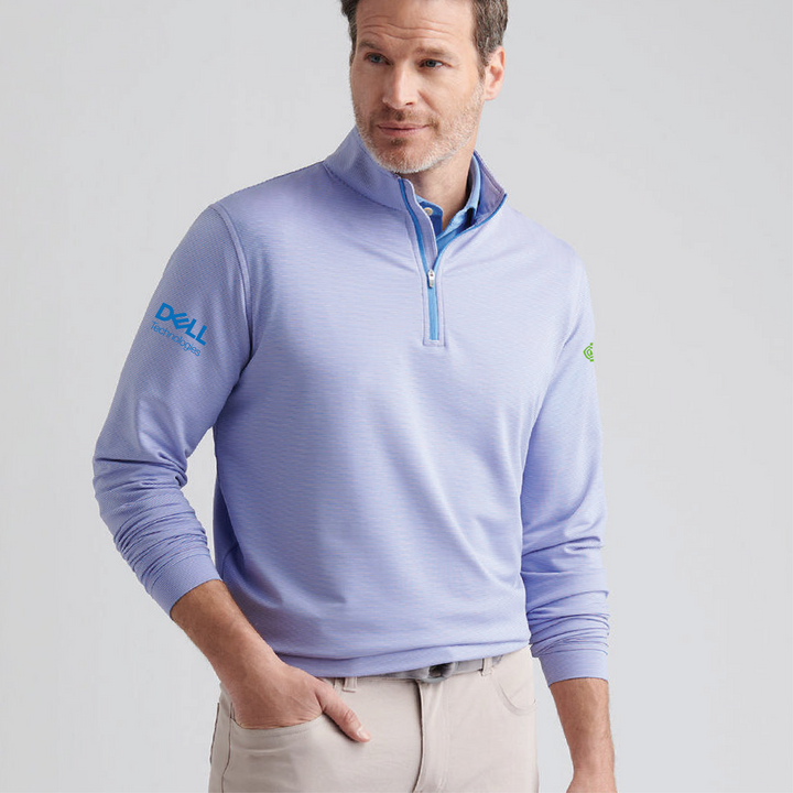 Peter Millar Perth Sugar Stripe Performance Quarter-Zip