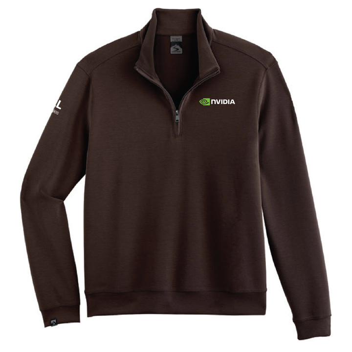 Men's Comfort Zone Super Soft Modal Blend Quarter Zip - Chocolate Brown