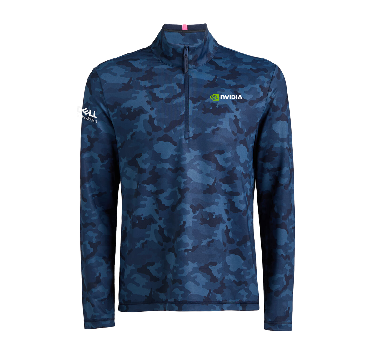 Brushed Back Tech Terry Quarter Zip Pullover Twilight Camo
