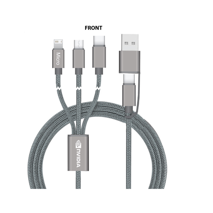 3-in-1 Charging Cable - Grey