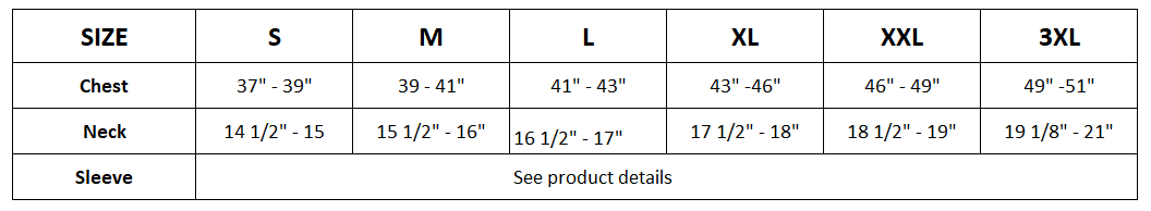 Size chart for Bad Birdie Salt Shaker - Baby Blue Core Performance Polo