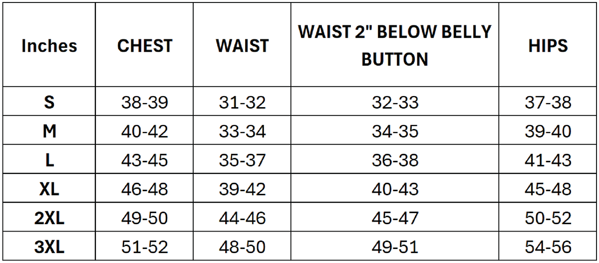 Size chart for 7 Diamonds Ocean Eyes Long Sleeve Shirt